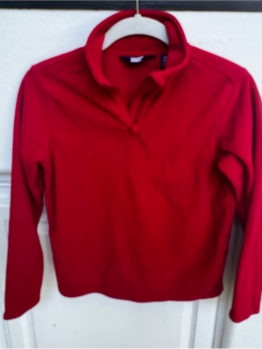 Lands' End Women's Red Quarter-Zip Pullover
